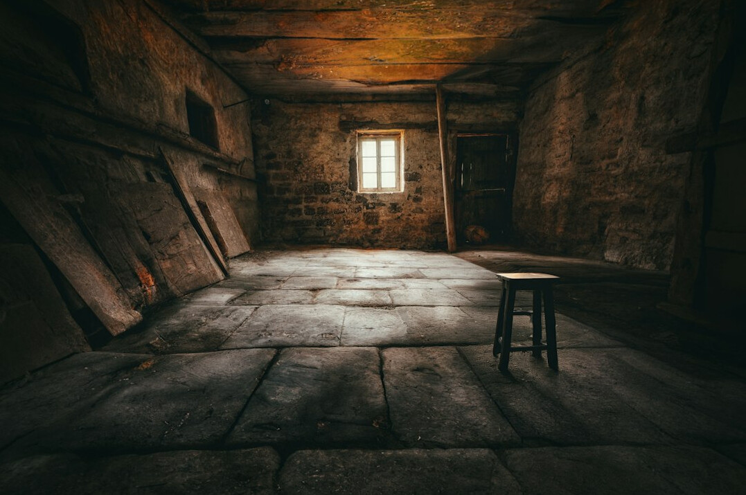 secret hidden room in old building